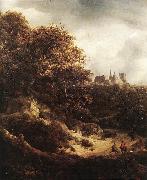 RUISDAEL, Jacob Isaackszon van The Castle at Bentheim d oil